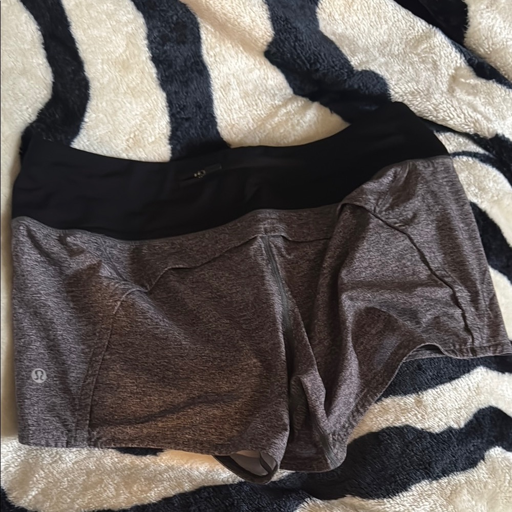 lululemon athletica Black and Gray Athletic Shorts